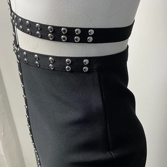 Black Studded Harness Dress - Picture 6 of 8